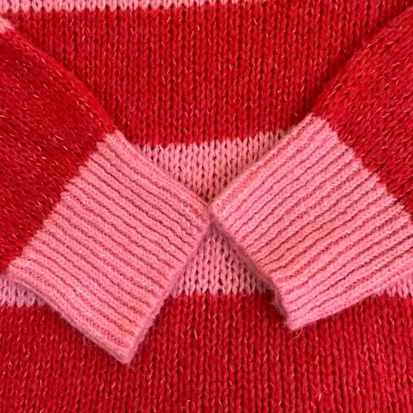 Mango Carioca Sweater Red Pink Small - Picture 14 of 16